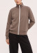 Red fleece-lined zip-up sweatshirt
